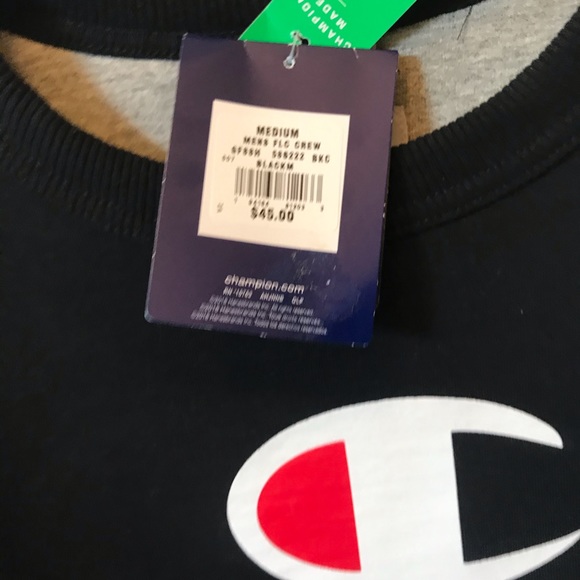 🎉HP🎉🆕 New Champion Men's Big C Fleece Sweatshirt (M) - Picture 9 of 12